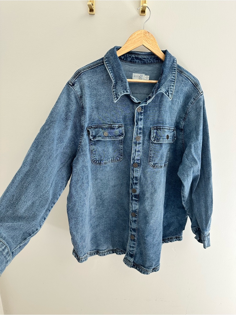 Terra & Sky Classic Light Blue Denim Shirt Jacket